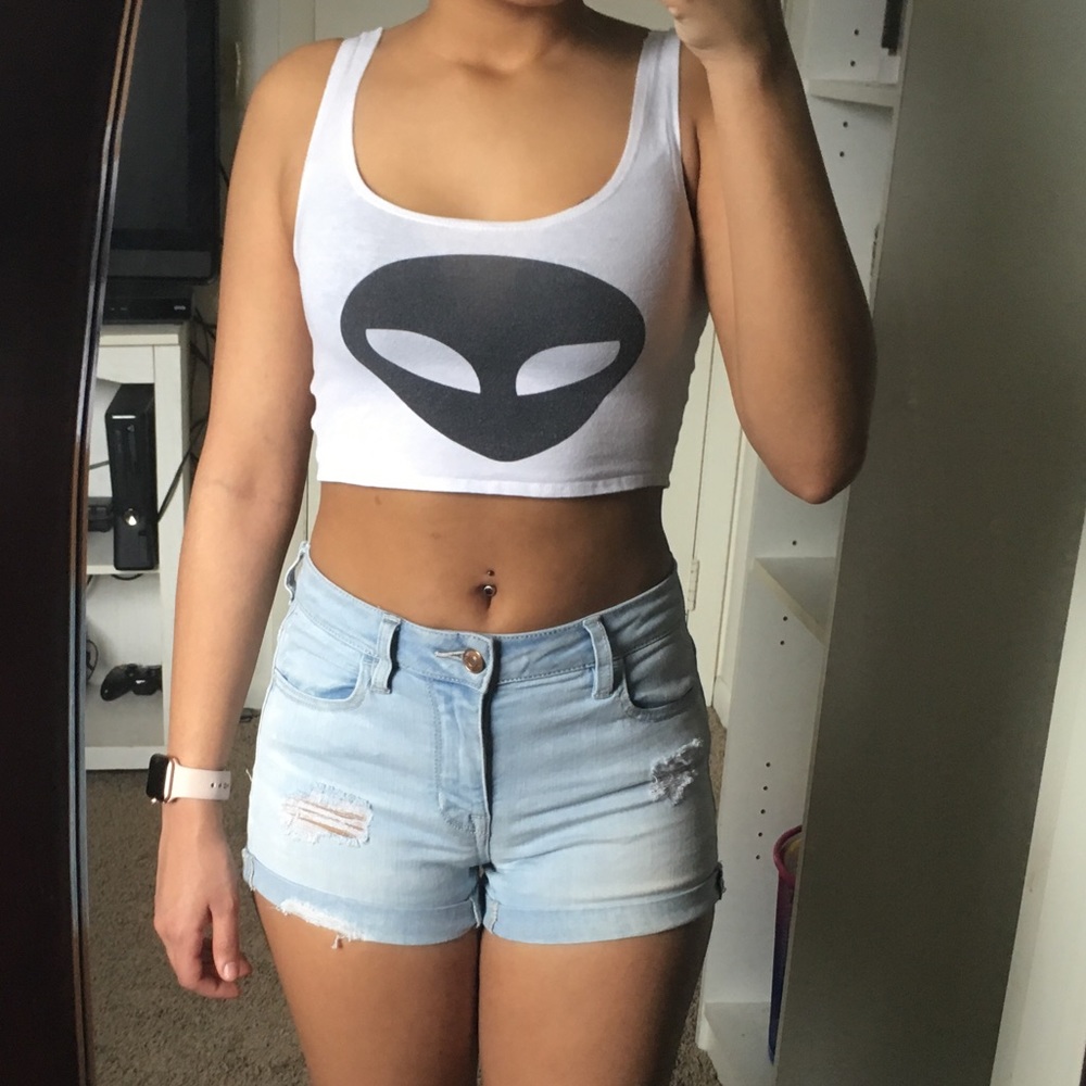 alien crop top- SOLD